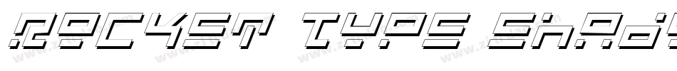 Rocket Type Shadow Italic字体转换
